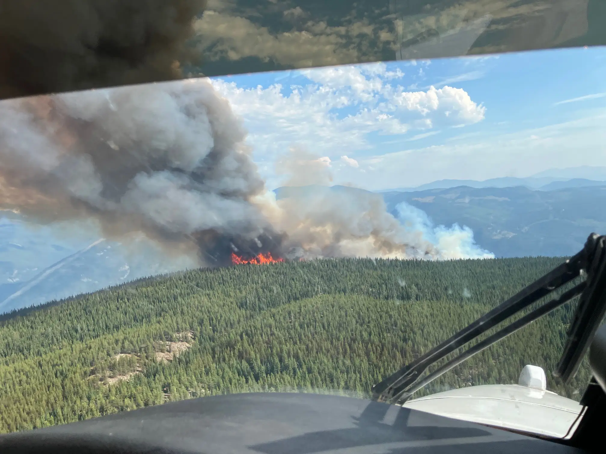 Wildfire north of Castlegar grows to 250 hectares
