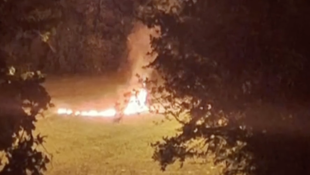 Multiple crews respond to grass fire on Blanshard Street