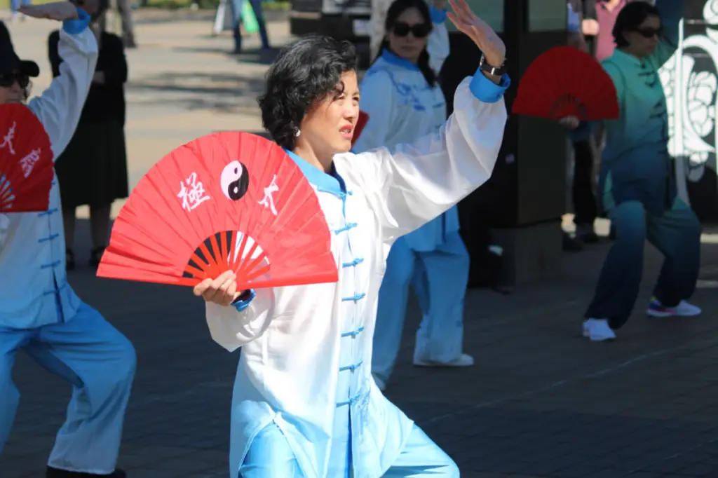 Hundreds show up to Maffeo Sutton Park in Nanaimo to practise tai chi